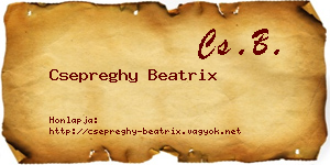 Csepreghy Beatrix névjegykártya